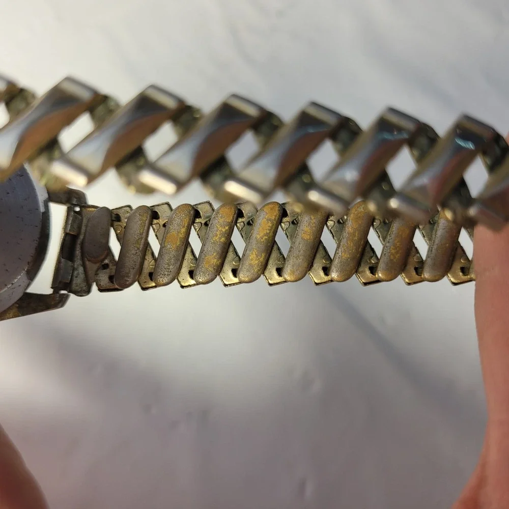 Windsor Watch Mechanical‎ Swiss Made Two-Tone Expansion Band Vintage